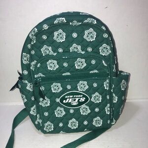 NWOT Limited Edition*Vera Bradley•NFL Small Backpack in Cotton (New York Jets)